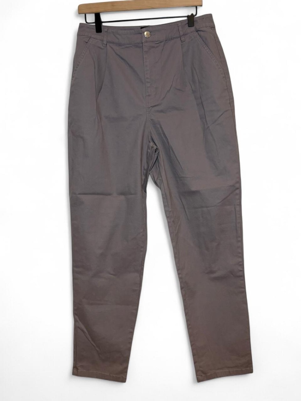 ASOS Women’s Grey Chino Front Pleat Trousers